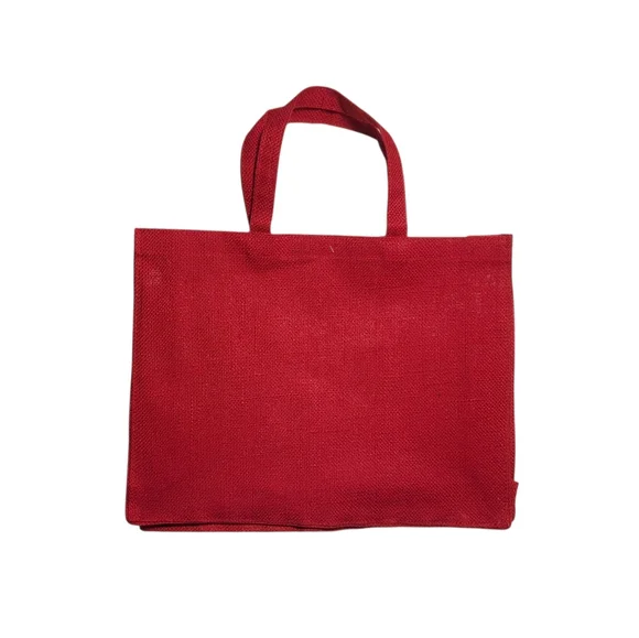 Hobby Lobby Festive Burlap Tote Bags - Set of 2 - Picture 3 of 5